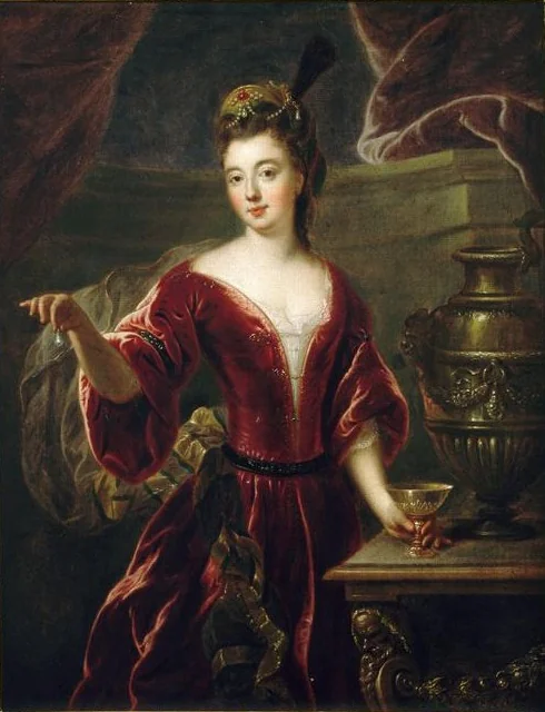 The Duchess of Maine as Cleopatra, detail