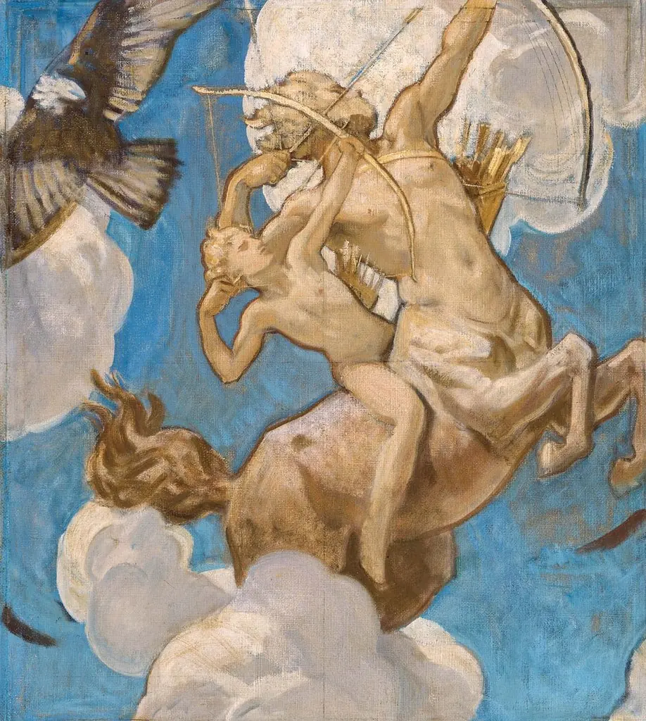 Sketch for Chiron and Achilles, by John Singer Sargent, unspecified, 1900