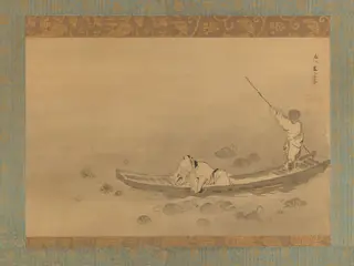 Zhou Maoshu Admiring Lotuses, by Kaihō Yūsetsu, unspecified, 1650