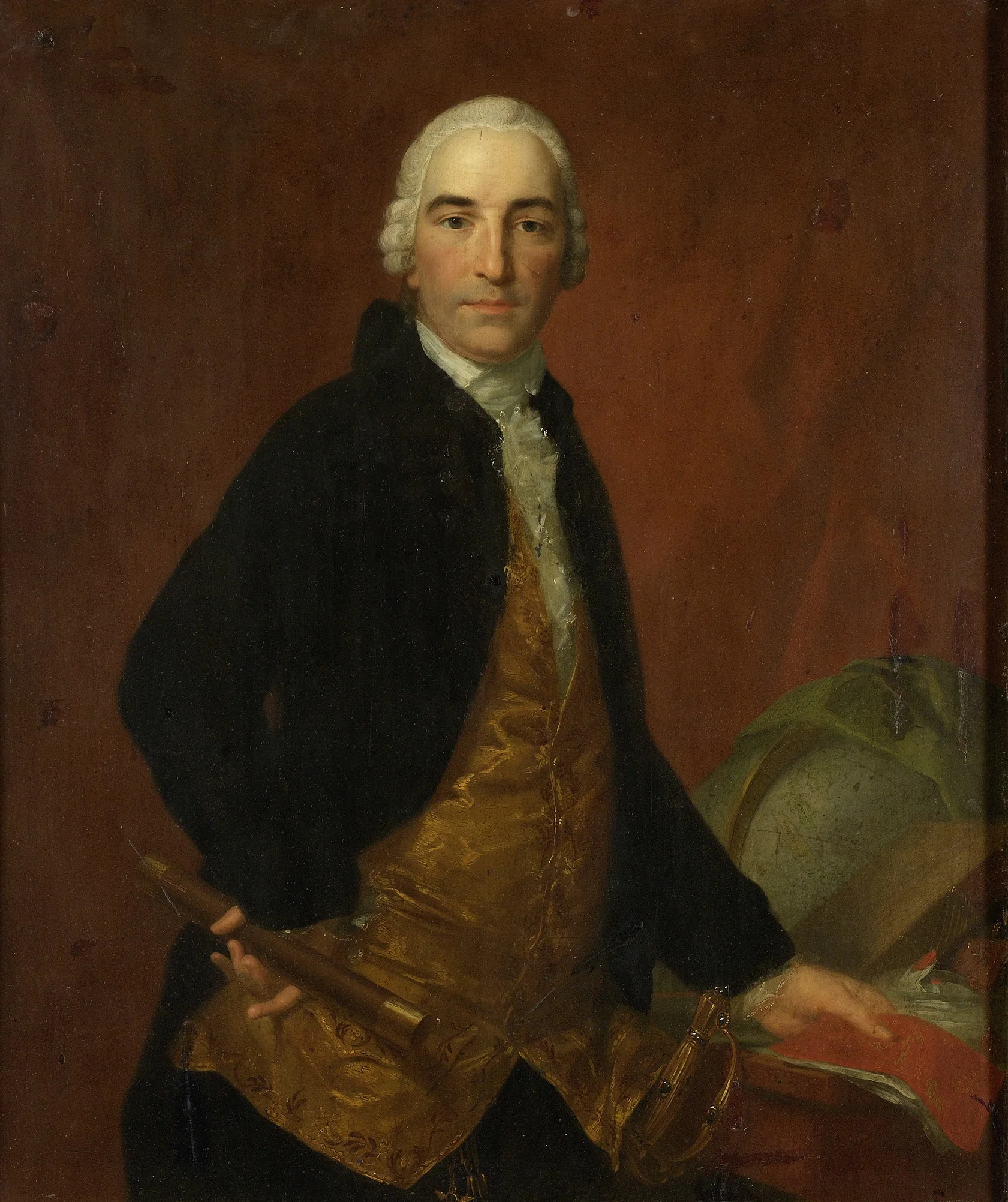 Portrait of Willem Arnold Alting, Governor-General of the Dutch East India Company, detail