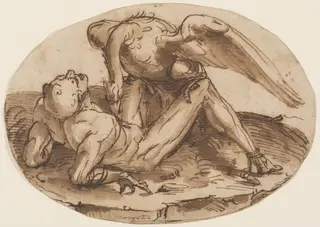 The punishment of Prometheus, by Luca Cambiaso, 1550