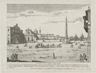 "Prospectus Locurum Urbis Romae Insign[ium]", by Lievin Cruyl, 1666