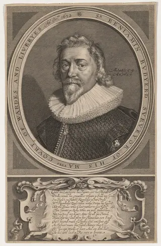 Sir Benjamin Rudyerd, by John Payne, ink, 1627