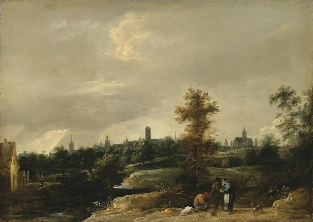 View of the Environs of Brussels, by David Teniers the Younger, oil, 1650