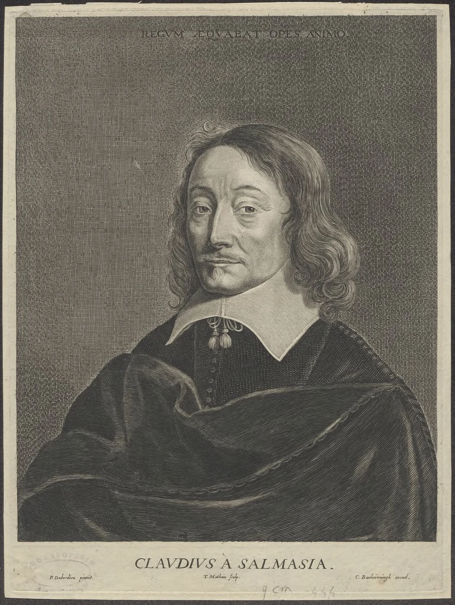 Portrait of Claudius Salmasius, professor at Leiden, detail