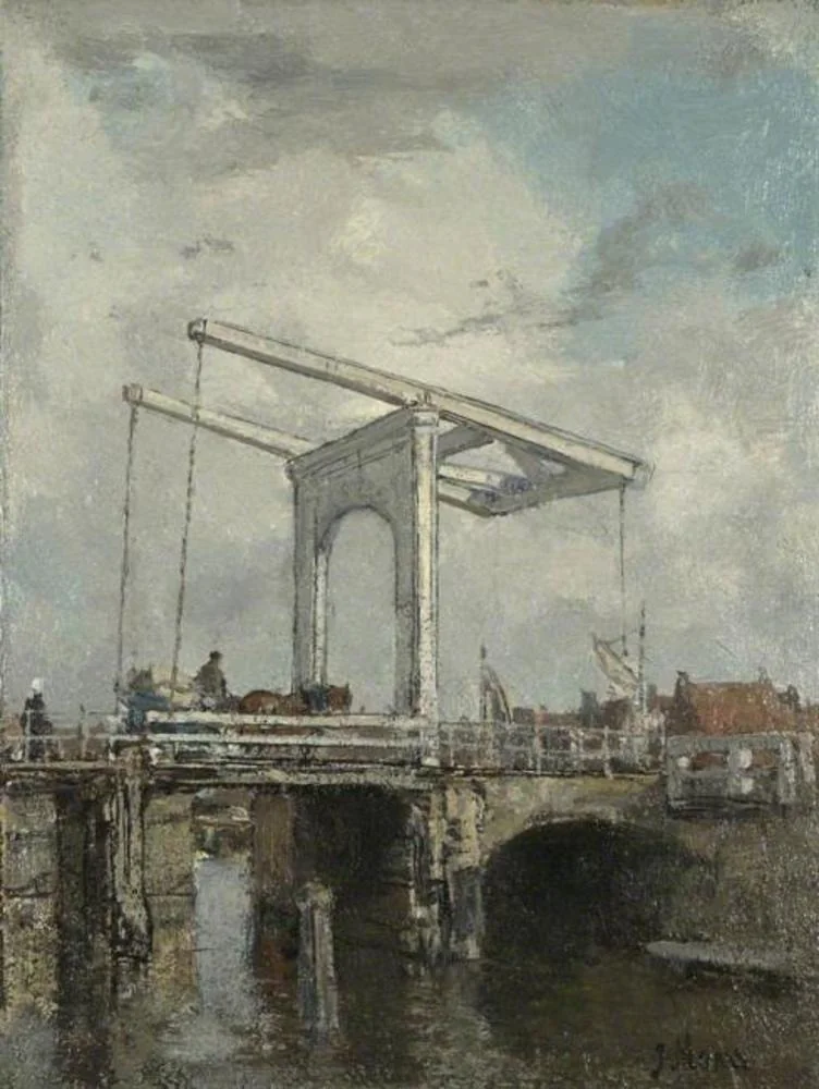 A Drawbridge in a Dutch Town, detail