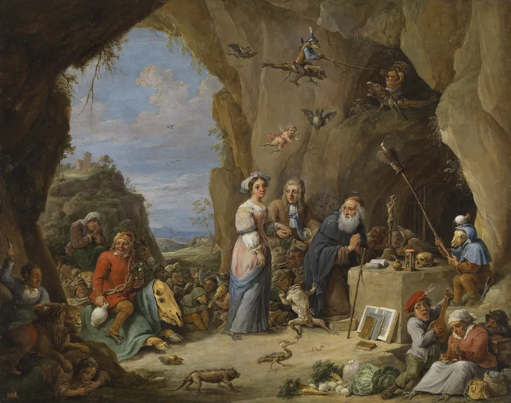 Temptation of St. Anthony, by David Teniers the Younger, oil, 1601