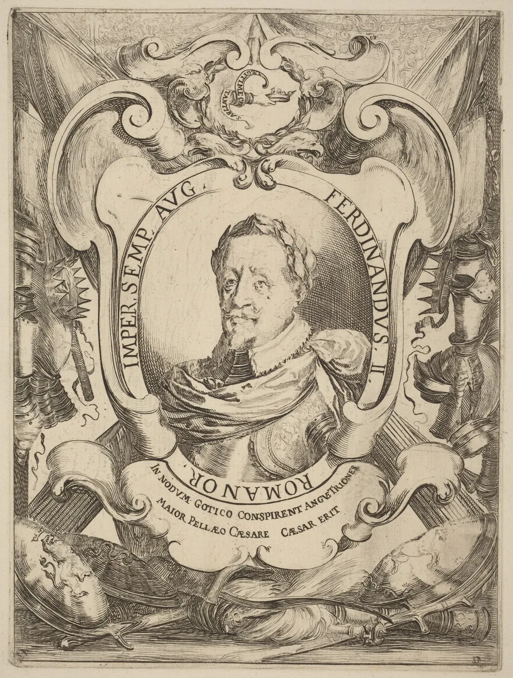 Emperor Ferdinand II, by Stefano Della Bella, ink, 1637