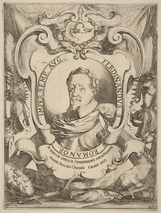 Emperor Ferdinand II, by Stefano Della Bella, ink, 1637