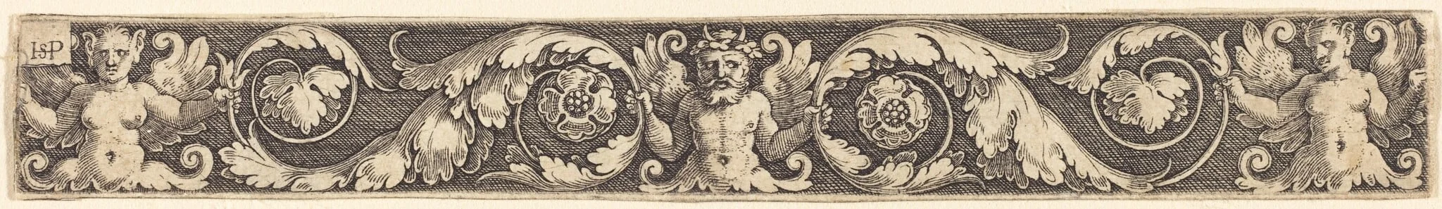 Ornament with One Male and Two Female Figures, detail