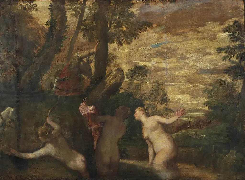 Diana and Actaeon, by Paolo Veronese, oil, 1560