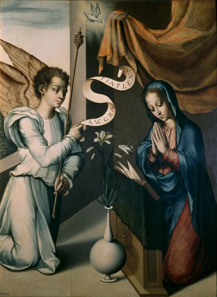 The Annuncation, by Luis de Morales, oil, 1565