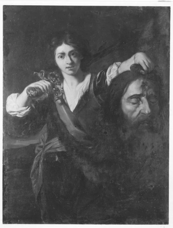 David mit dem Haupt des Goliath (?), detail