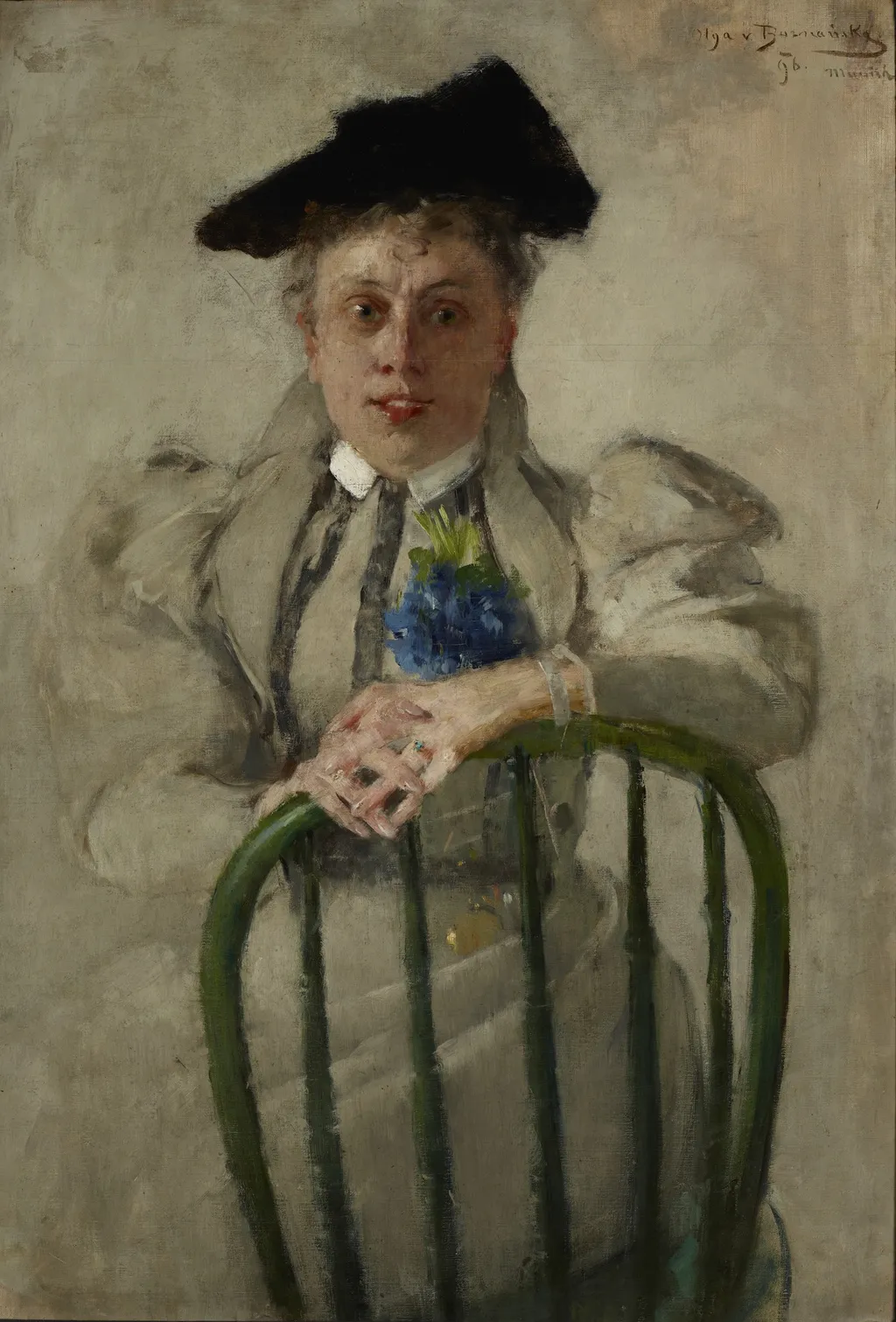 Portrait of Irena Zbigniewicz née Serda, by Olga Boznańska, oil, 1898