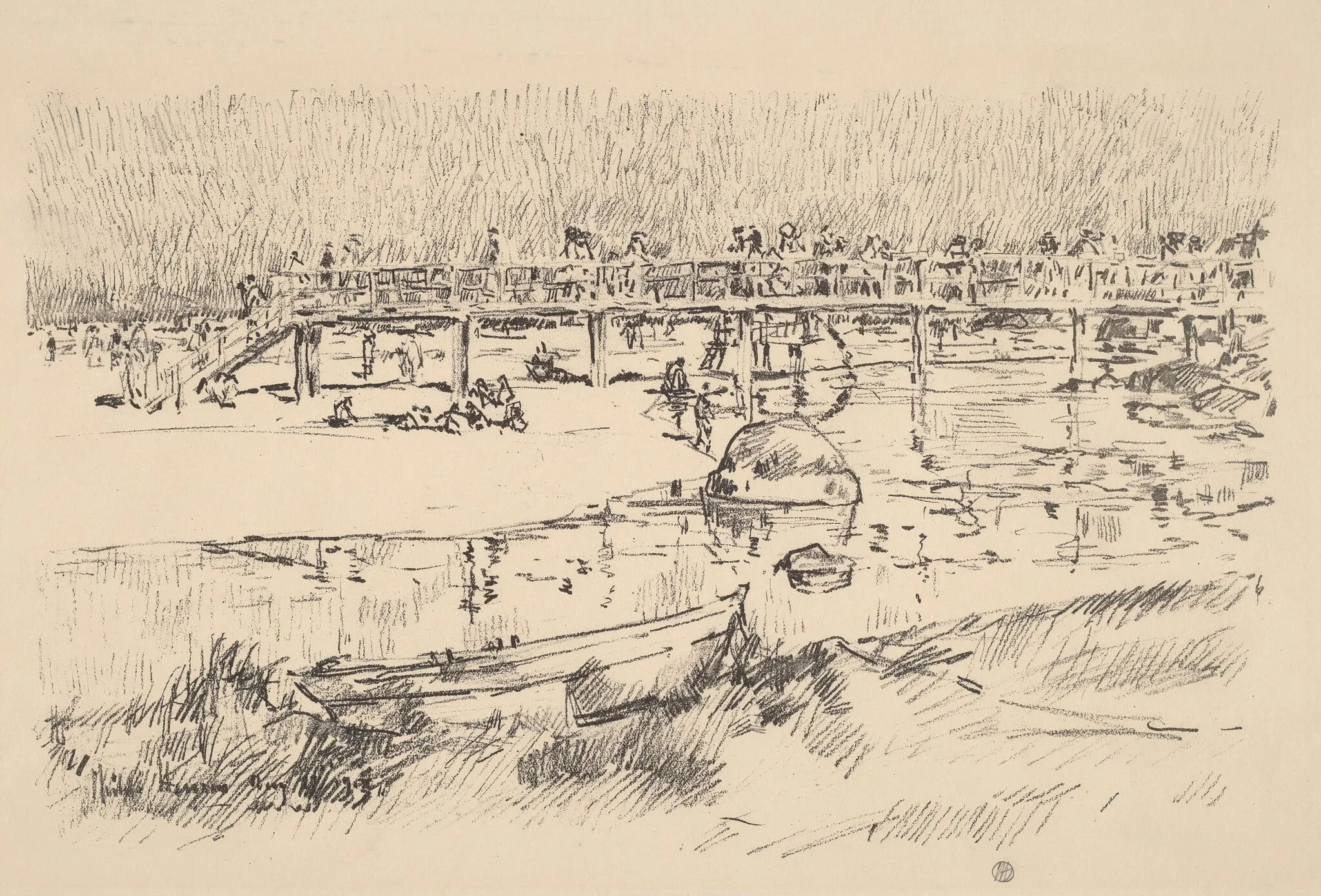 Bathing Beach, Bass Rocks, detail