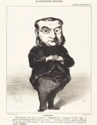 Ath. L. Charles Coquerel, by Honoré Daumier, ink, 1849