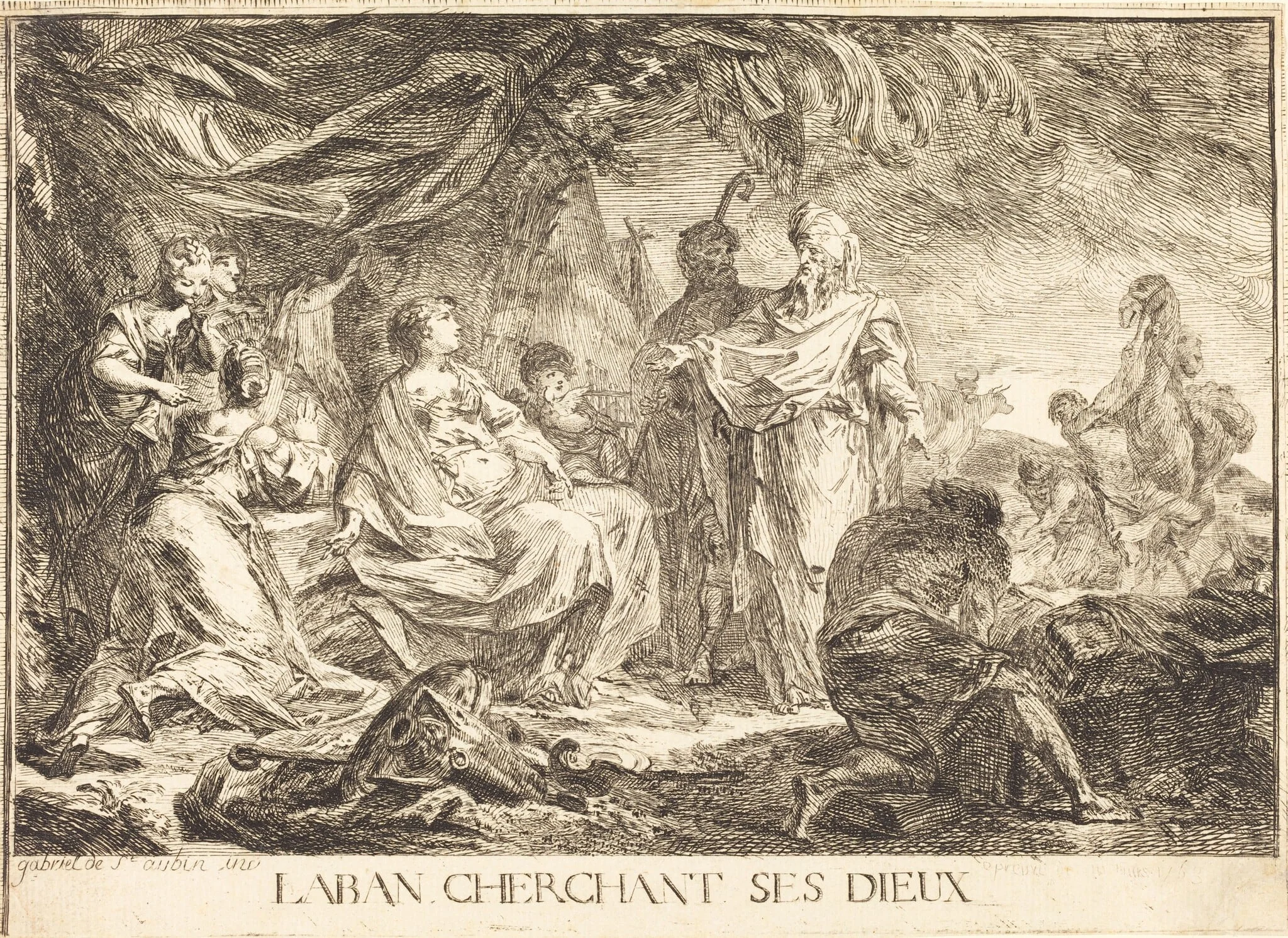 Laban cherchant ses dieux (Laban Searching for his Household Gods), detail