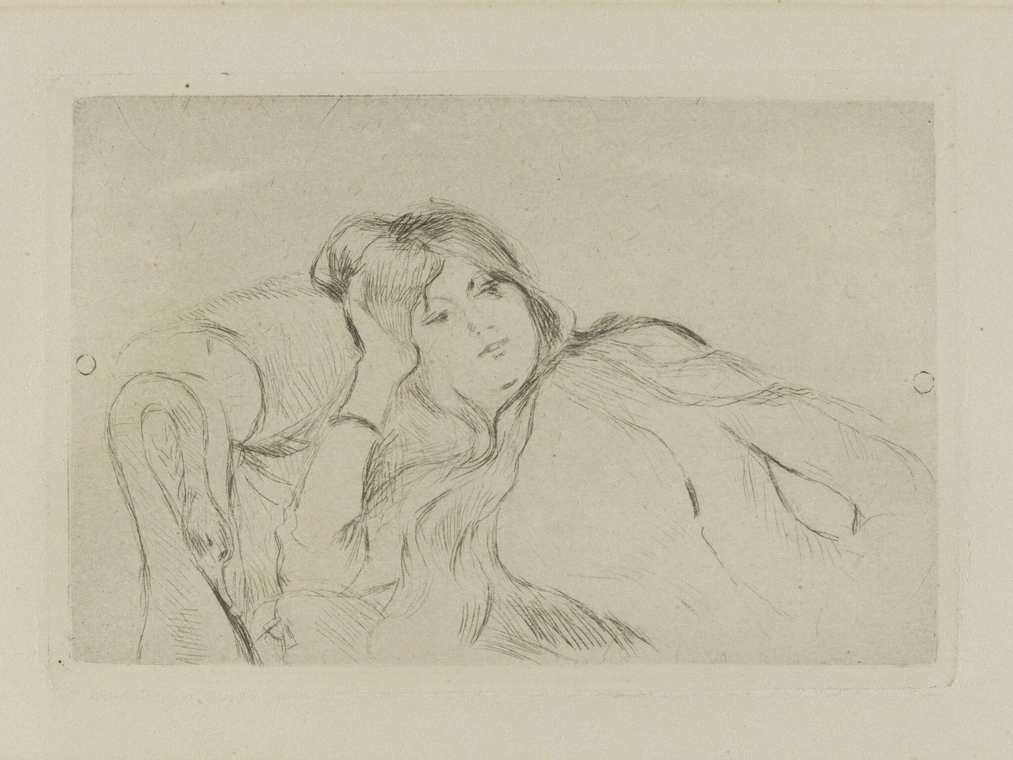 Jeune femme au repos, detail