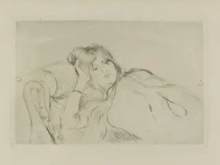 Jeune femme au repos, by Berthe Morisot, 1889
