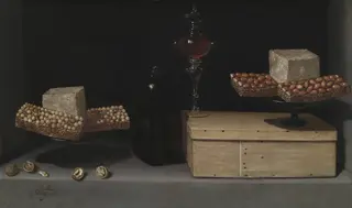 Still Life with Sweets, by Juan van der Hamen, oil, 1622
