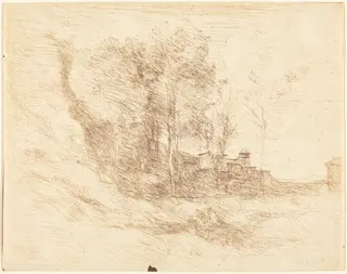 Souvenir of Ostia (Souvenir d'Ostie), by Jean Baptiste Camille Corot, 1855