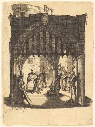 The Crowning with Thorns, by Jacques Callot, ink, 1624
