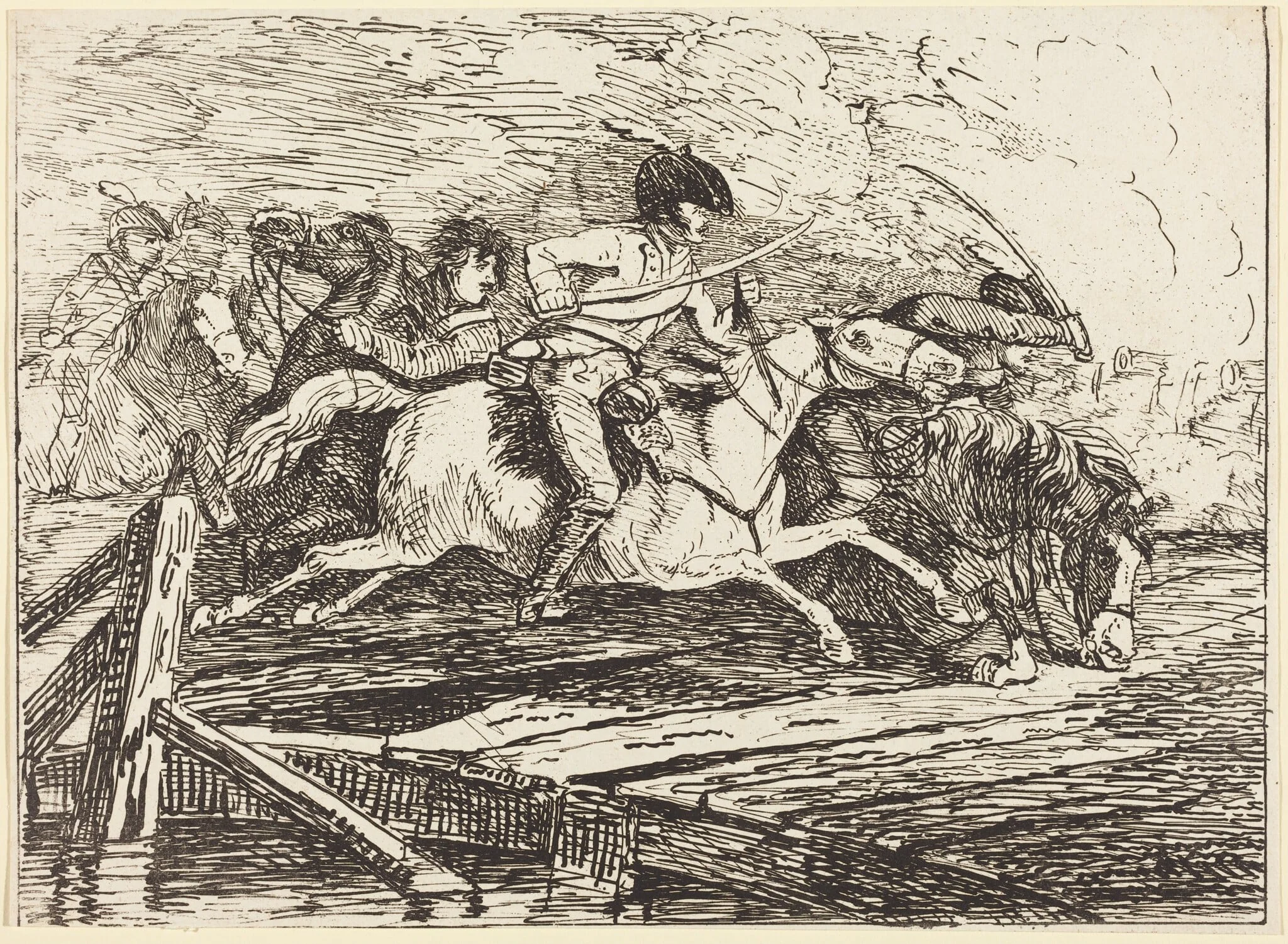 Cavalry Charging, detail