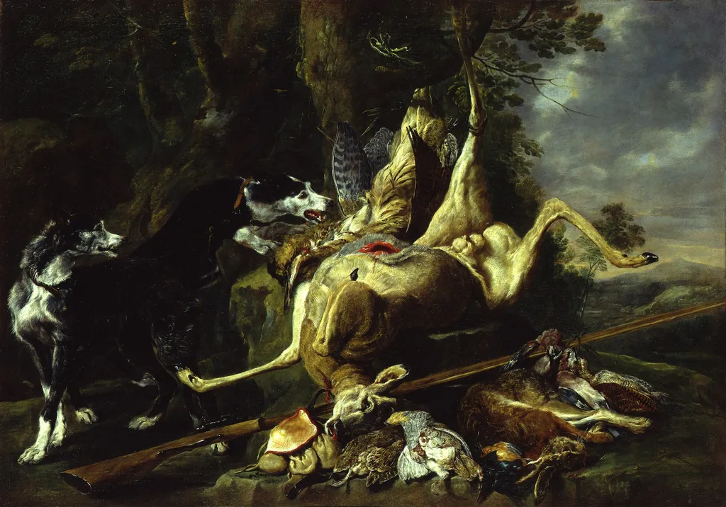 Dogs and Dead Game, by Jan Fyt, oil, 1649