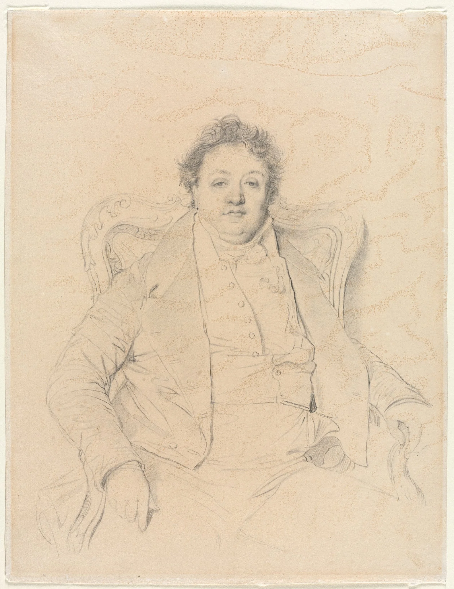 Charles Thévenin, after Ingres, detail