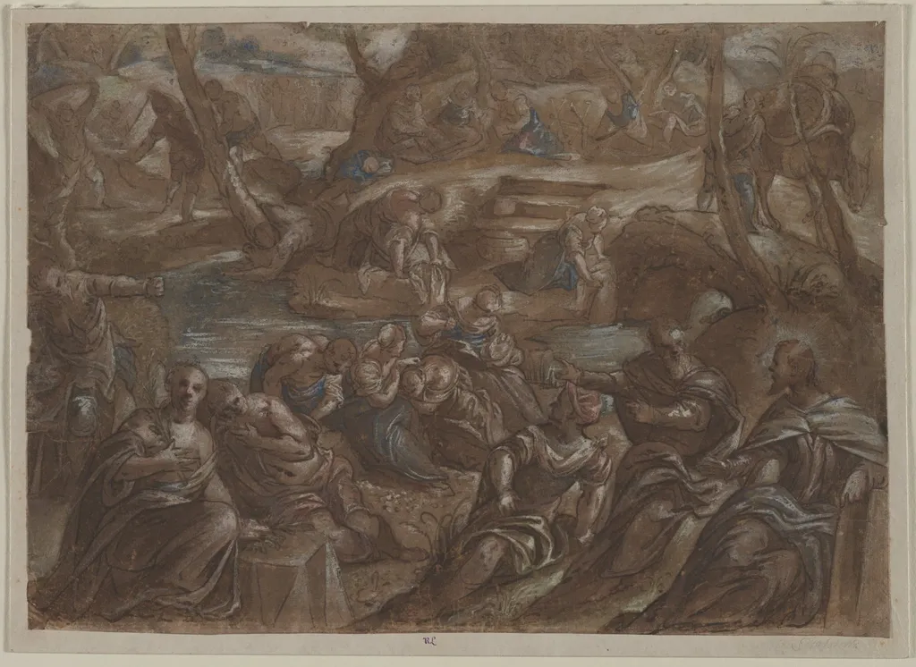 Copy of Tintoretto's Children of Israel Gathering Manna, by Jacopo Tintoretto, 1594