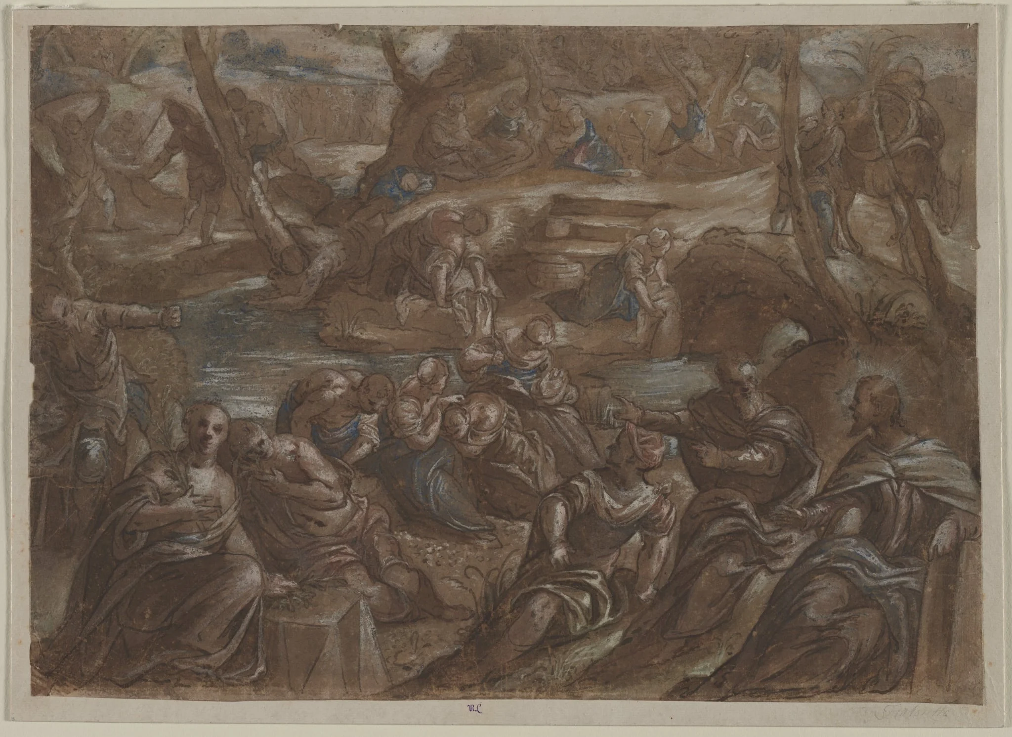 Copy of Tintoretto's Children of Israel Gathering Manna, detail