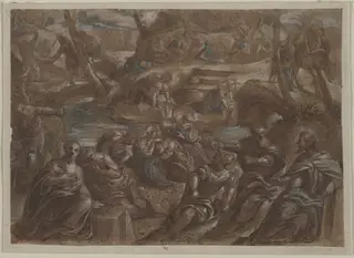 Copy of Tintoretto's Children of Israel Gathering Manna, by Jacopo Tintoretto, 1594
