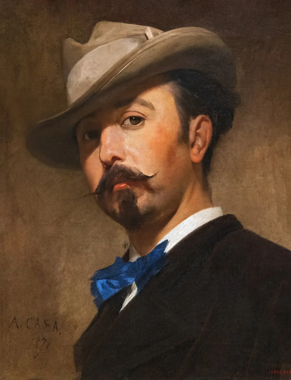 Portrait of the painter Joaquim Vayreda, by Antoni Caba, oil, 1870