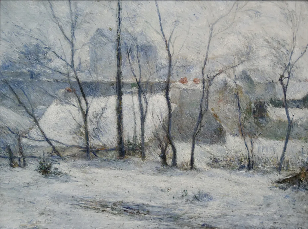 Garden under Snow, by Paul Gauguin, oil, 1890
