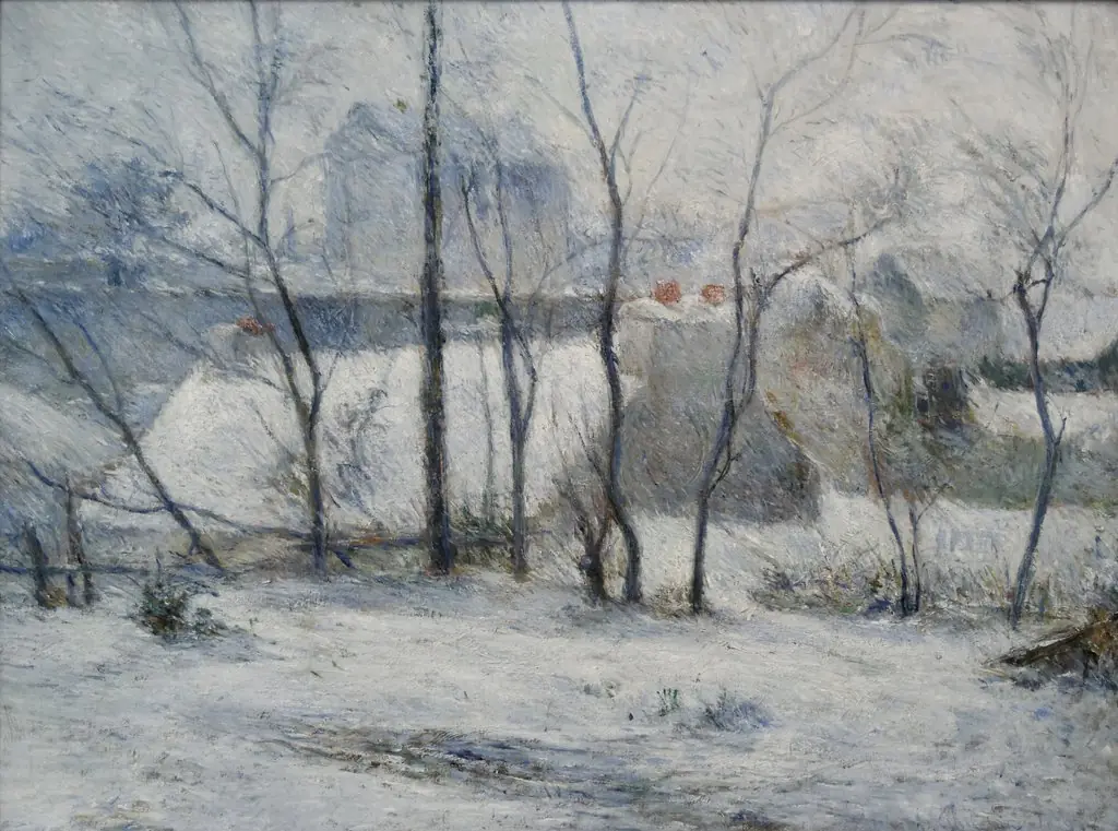 Garden under Snow, by Paul Gauguin, oil, 1890