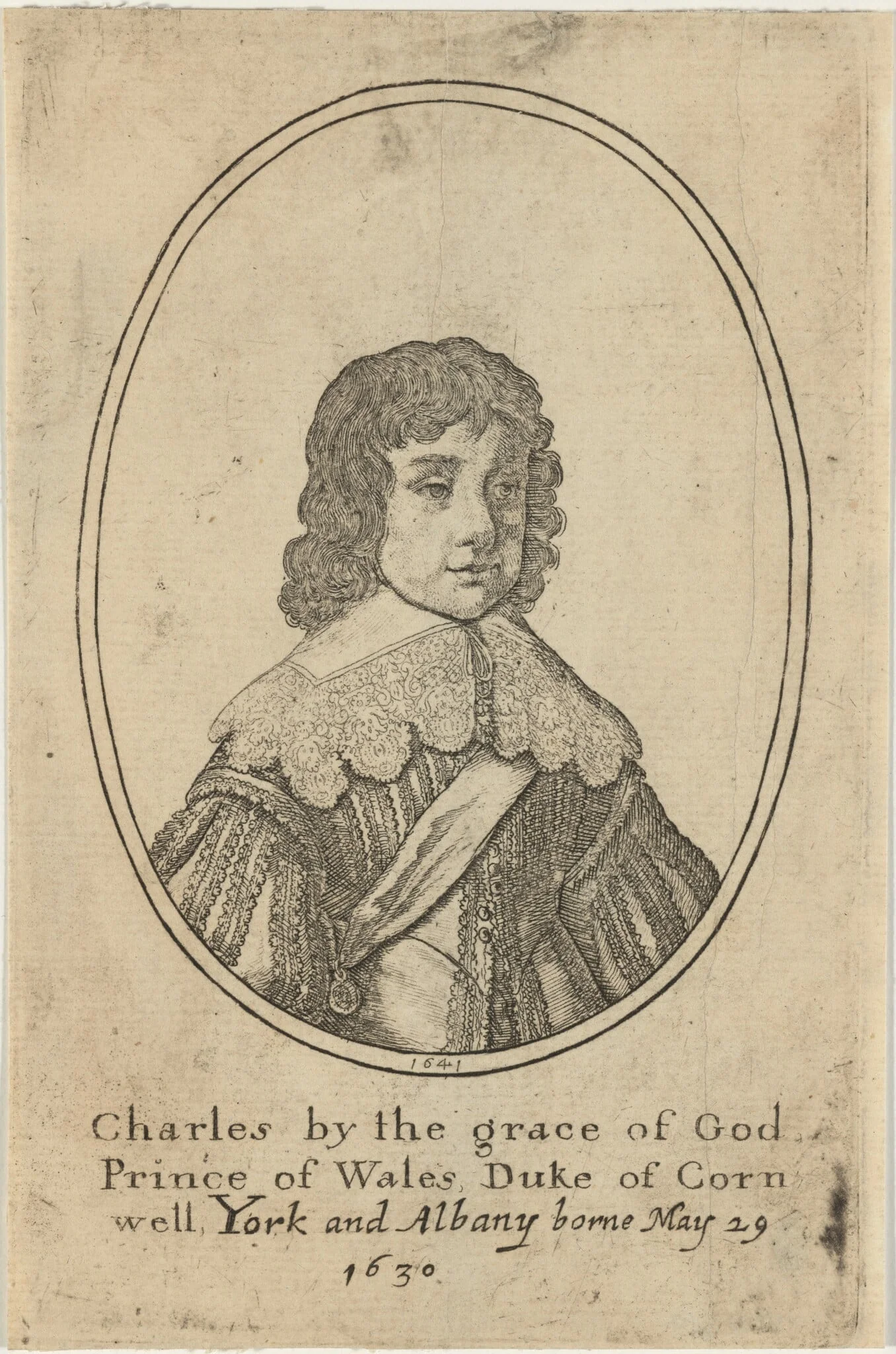 Charles II as Prince of Wales, detail