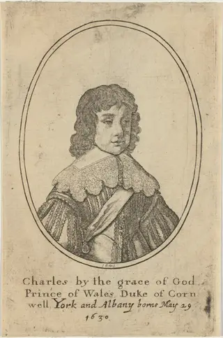 Charles II as Prince of Wales, by Wenceslaus Hollar, ink, 1641