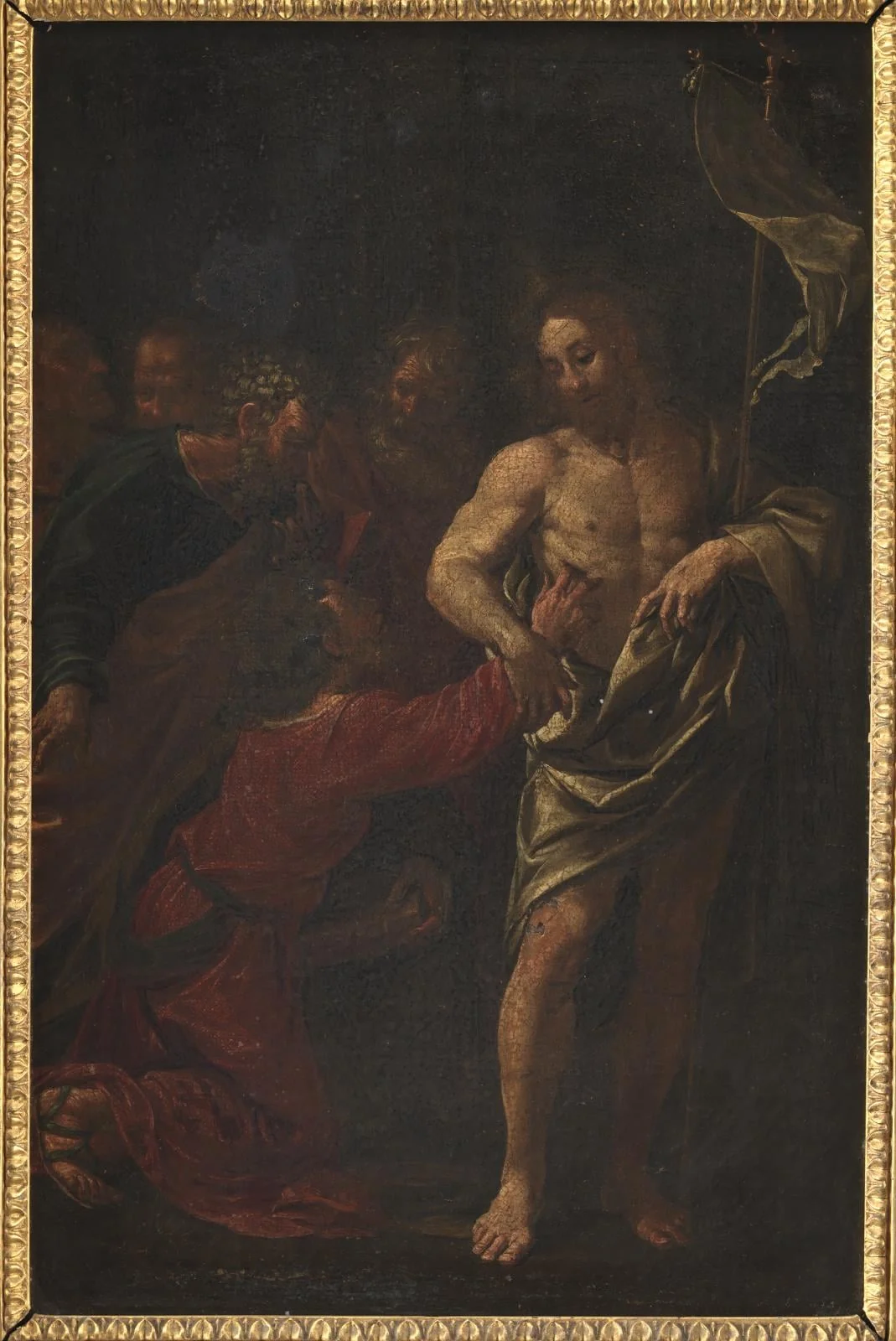 The Incredulity of Saint Thomas, detail