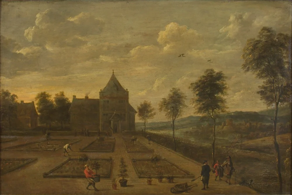 A Garden in front of a Country Seat, detail