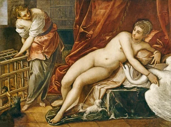 Leda and the Swan, detail