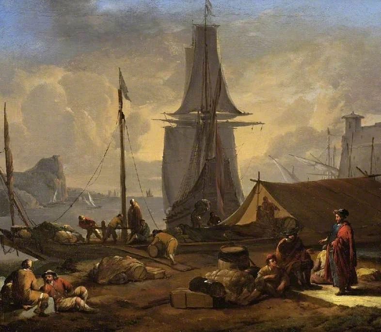 A Port Scene, detail