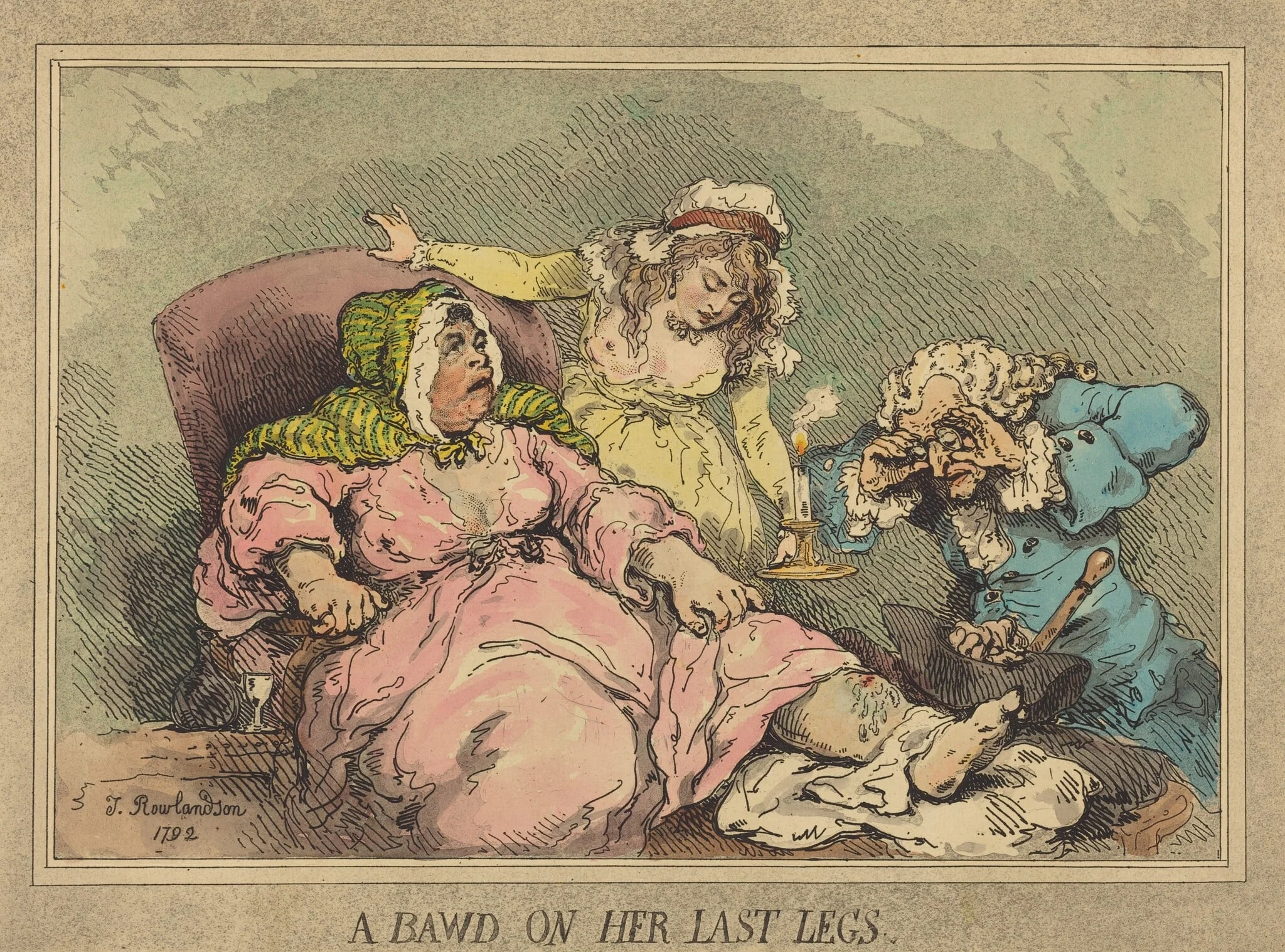 A Bawd on Her Last Legs, detail