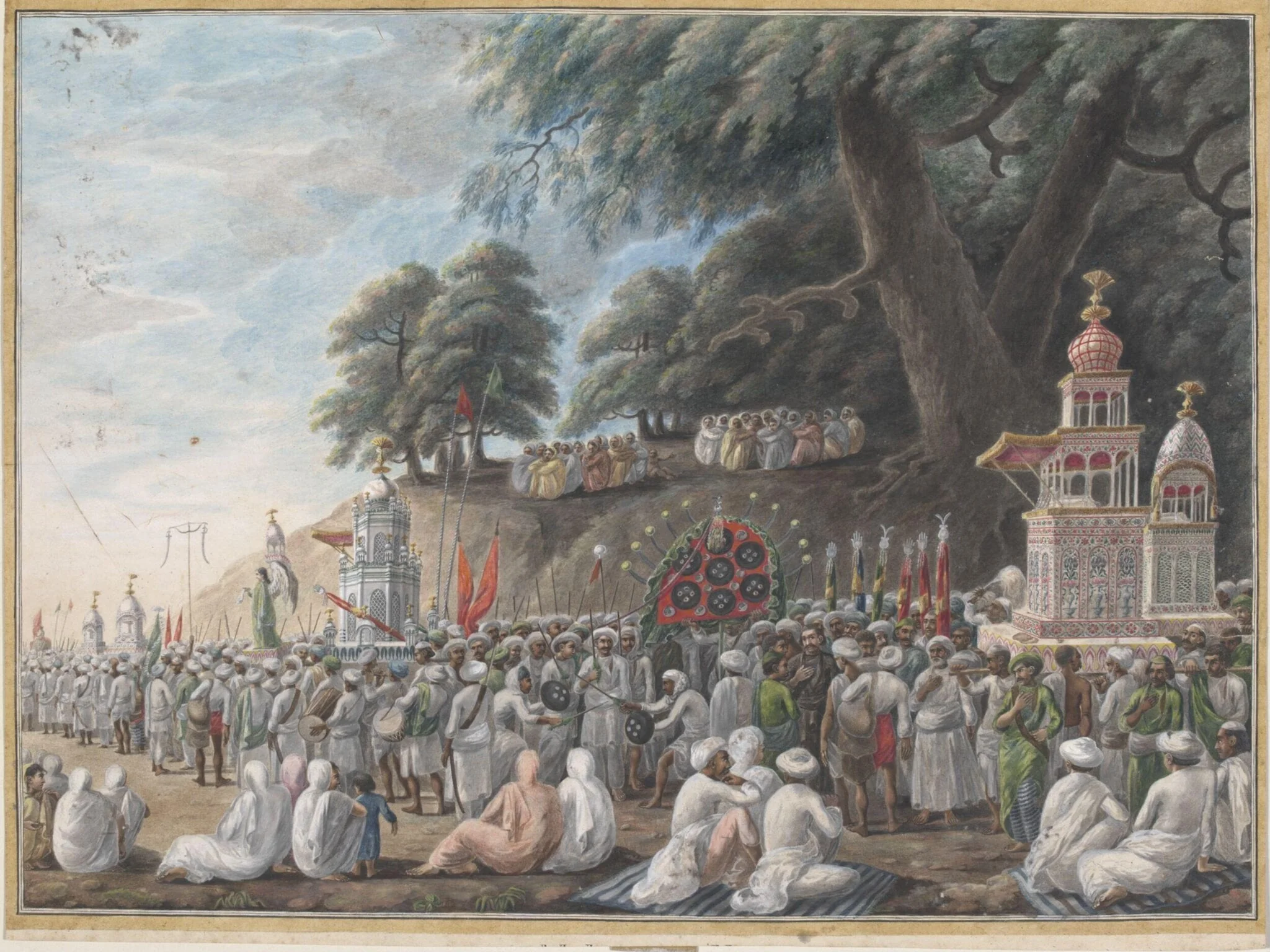 A Muharram scene, detail