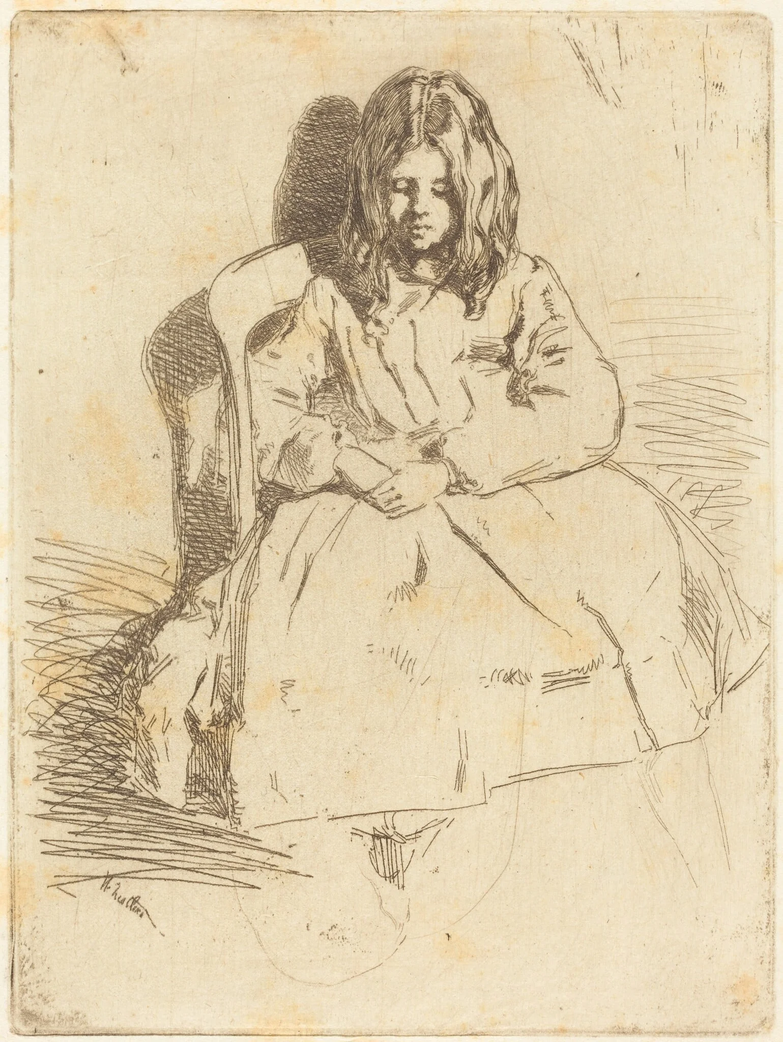 Annie Seated, detail