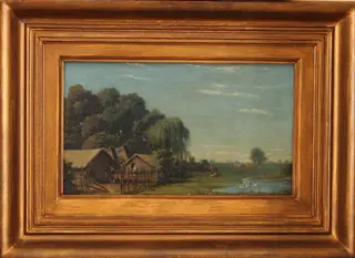 Ranchería de San Isidro, by Prilidiano Pueyrredón, oil, 1850
