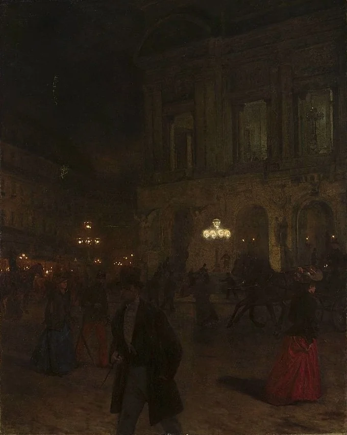 Paris Opera at night, detail