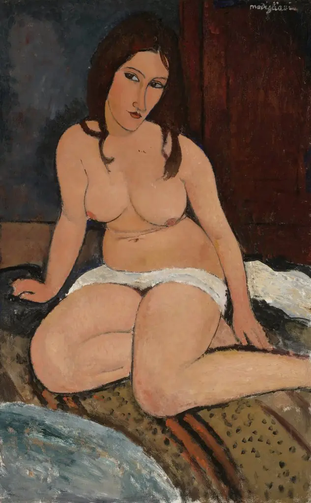 Seated Nude, by Amedeo Modigliani, oil, 1917