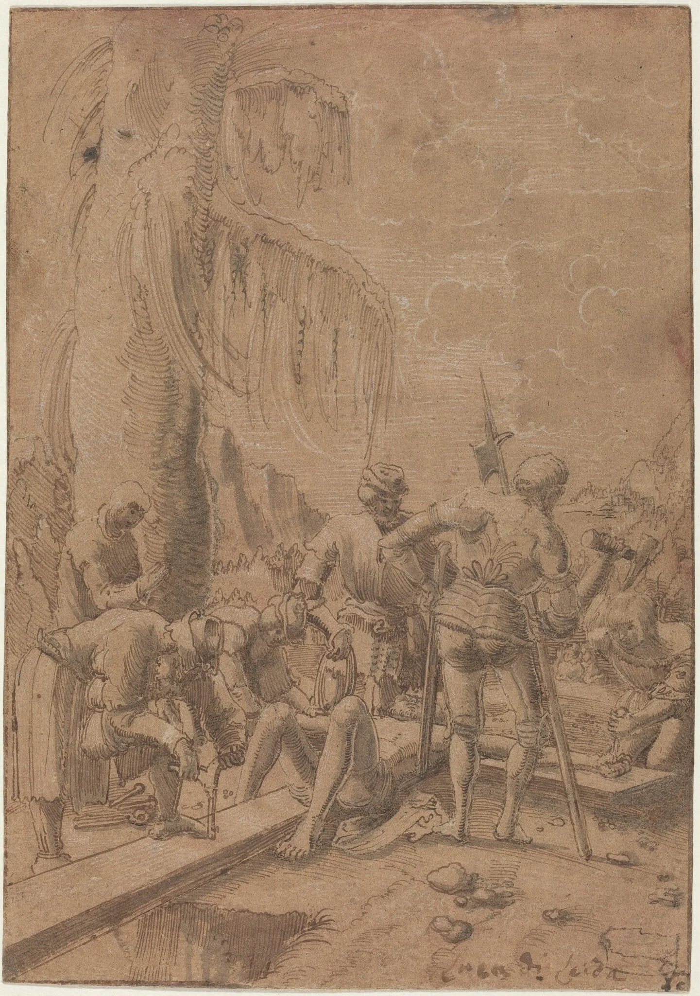 Christ Nailed to the Cross, detail