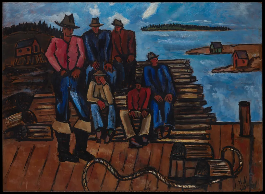 Lobster Fishermen, by Marsden Hartley, unspecified, 1940