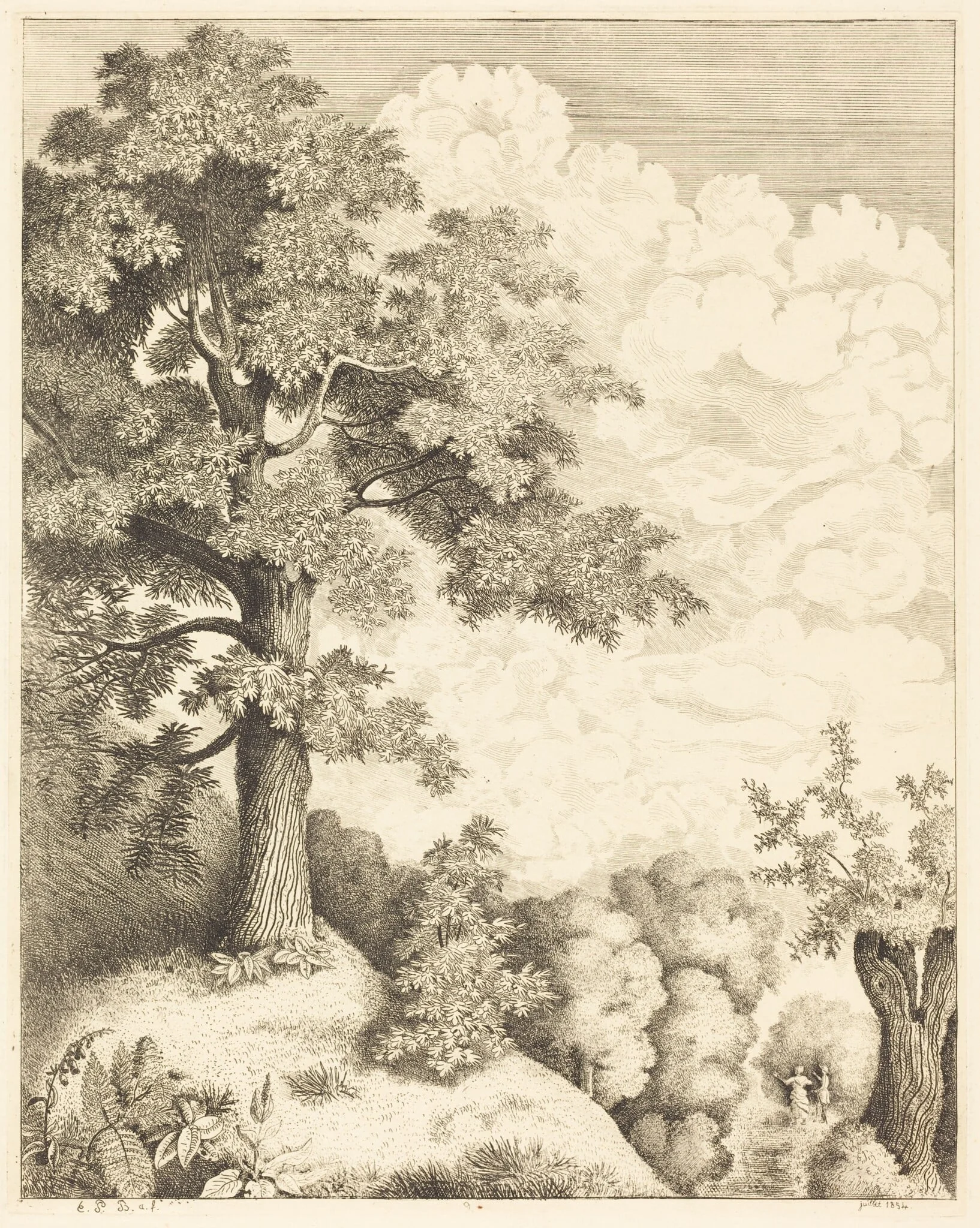 View of Santron, detail